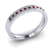 ETG90RU 3mm Channel Set Brilliant Cut Ruby and Diamond Eternity Ring 40pts