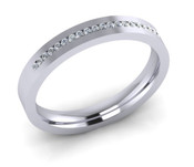 ETG90ZI 3mm Channel Set Brilliant Cut Swiss Cubic Zirconium Eternity Ring