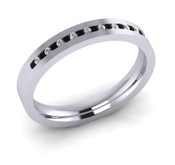 ETG90BD Channel Set Brilliant Cut Black and White Diamond Eternity Ring 40pts