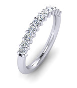 ETG100 3mm Claw Set Brilliant Cut Diamond Eternity Ring 55pts