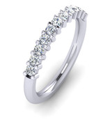 ETG100ZI 3mm Claw Set Brilliant Cut Swiss Cubic Zirconium Eternity Ring