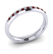 ETG102RU 3mm Channel Set Brilliant Cut Ruby and Diamond Eternity Ring 25pts