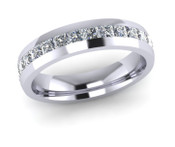 ETG105 4mm Channel Set Princess Cut Diamond Full Eternity Ring 1.80ct