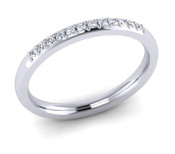 ETG119 2mm Pave Set Brilliant Cut Diamond Eternity Ring 12pts