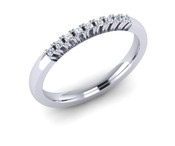 ETG124 2mm Claw Set Brilliant Cut Diamond Eternity Ring 9pts