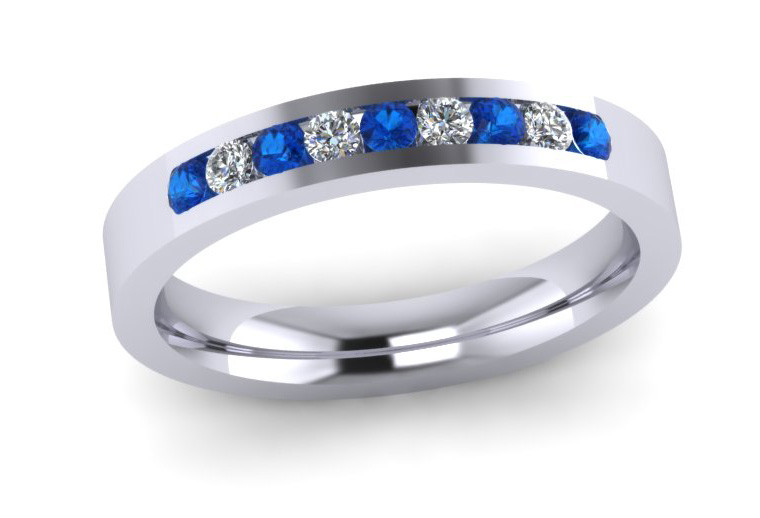 Ceylon sapphire clearance eternity ring