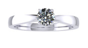 ER001-50 Brilliant Cut Diamond Solitaire Engagement Ring col G 0.25ct