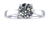 ER101-90 Brilliant Cut Diamond Solitaire Engagement Ring col H 1ct