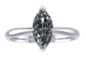 ER004-70 Marquise Cut Diamond Solitaire Engagement Ring col G 0.50ct