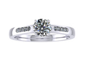 ER112-60 Brilliant Cut Diamond Engagement Ring col H TW 0.43ct
