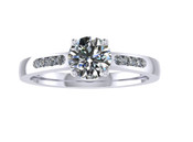 ER012-70 Brilliant Cut Diamond Engagement Ring col G TW 0.58ct