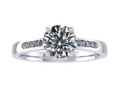 ER112-90 Brilliant Cut Diamond Engagement Ring col H TW 1.08ct