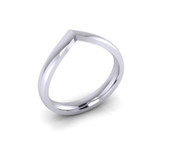 Deep Wishbone Shape Wedding Ring