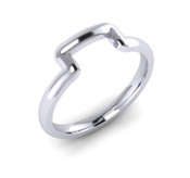 SS001 Bespoke Square Shaped Wedding Ring