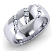 Court 6mm Diamond Ring with 9 x 1.8mm diamonds, Pave Set G46