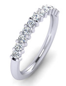 Court 3mm Diamond Ring with 11 x 2.3mm diamonds, Claw Set G100
