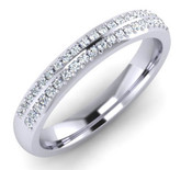 Court 3mm Diamond Ring with 40 x 1mm diamonds, Pave Set G109