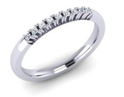 Court 2mm Diamond Ring with 9 x 1.3mm diamonds, Claw Set G124