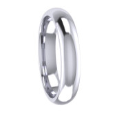 4mm Court Plain Wedding Ring
