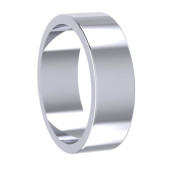 6mm Flat Plain Wedding Ring