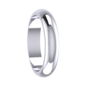 5mm D-Shape Plain Wedding Ring