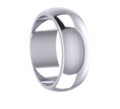 8mm D-Shape Plain Wedding Ring