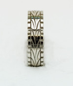 G429 Patterned Gents Wedding Ring Tyre Tread Design