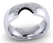 Court 6mm Diamond Ring with 9 x 1.3mm diamonds, Pave Set G62