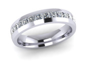 Court 4mm Diamond Ring with 30 x 2mm diamonds,  G105