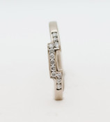 Flat Top Court 2mm Diamond Ring with 15 x 1.3mm diamonds,  G126