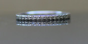 Flat Top Court 2mm Diamond Ring with 12 x 1.3mm diamonds, Invisible Set G144