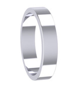 4mm Flat Plain Wedding Ring