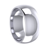 8mm Court Plain Wedding Ring