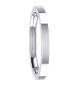 2mm Flat Top Court Plain Wedding Ring