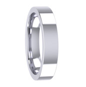 4mm Flat Top Court Plain Wedding Ring