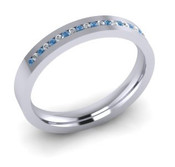 ETG90CS 3mm Channel Set Brilliant Cut Ceylon Sapphire and Diamond Eternity Ring 40pts