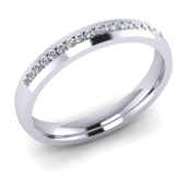 ETG102ZI 3mm Channel Set Brilliant Cut Swiss Cubic Zirconium Eternity