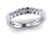 ETG134 3mm Low Claw Set Brilliant Cut Diamond Eternity Ring 22pts