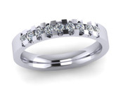 ETG134ZI 3mm Low Claw Set Brilliant Cut Swiss Cubic Zirconium Eternity Ring