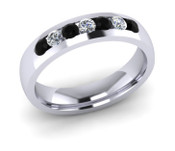 ETG135BD 4mm Channel Set Brilliant Cut Black and White Diamond Eternity Ring 40pts