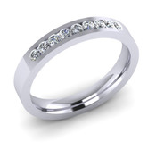 ETG136 3mm Channel Set Brilliant Cut Diamond Eternity Ring 23pts