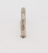 AB27 Ladies Hand Engraved Wedding Ring with Delicate Flower Design