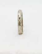 AB29 Hand Engraved Wedding Ring Patterned Edges Shiny Centre
