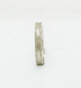 AB32 Hand Engraved Wedding Ring Brushed Centre Patterned Edges