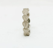 GF2077 Ladies Hand Engraved Wedding Ring Decorative Hearts
