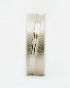GFD5198B Diamond Cut Wedding Ring Brushed Ring Shiny Double Lines