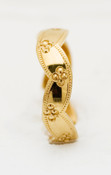 GFE27 Diamond Cut Shaped Wedding Ring with Decorative Edge and Centre Pattern