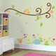 Surround your child with playful muted pastels and friendly forest creatures in RoomMates' Scroll Tree Branch Wall Decals.