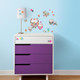 Give a space a burst of color with our Prisma Owls and Butterflies Peel and Stick Wall Decals!