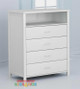 The slick white finish on this tallboy means it can be matched with any of our white bed frames and furniture.